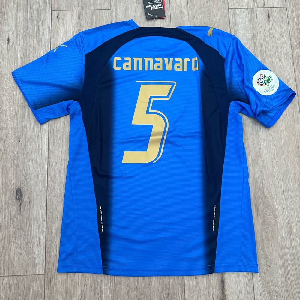 Italy Cannavaro 2006 Soccer Jersey Blue Final